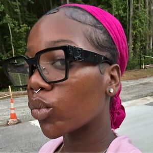 Black Louis Vuitton Oversized Square Glasses